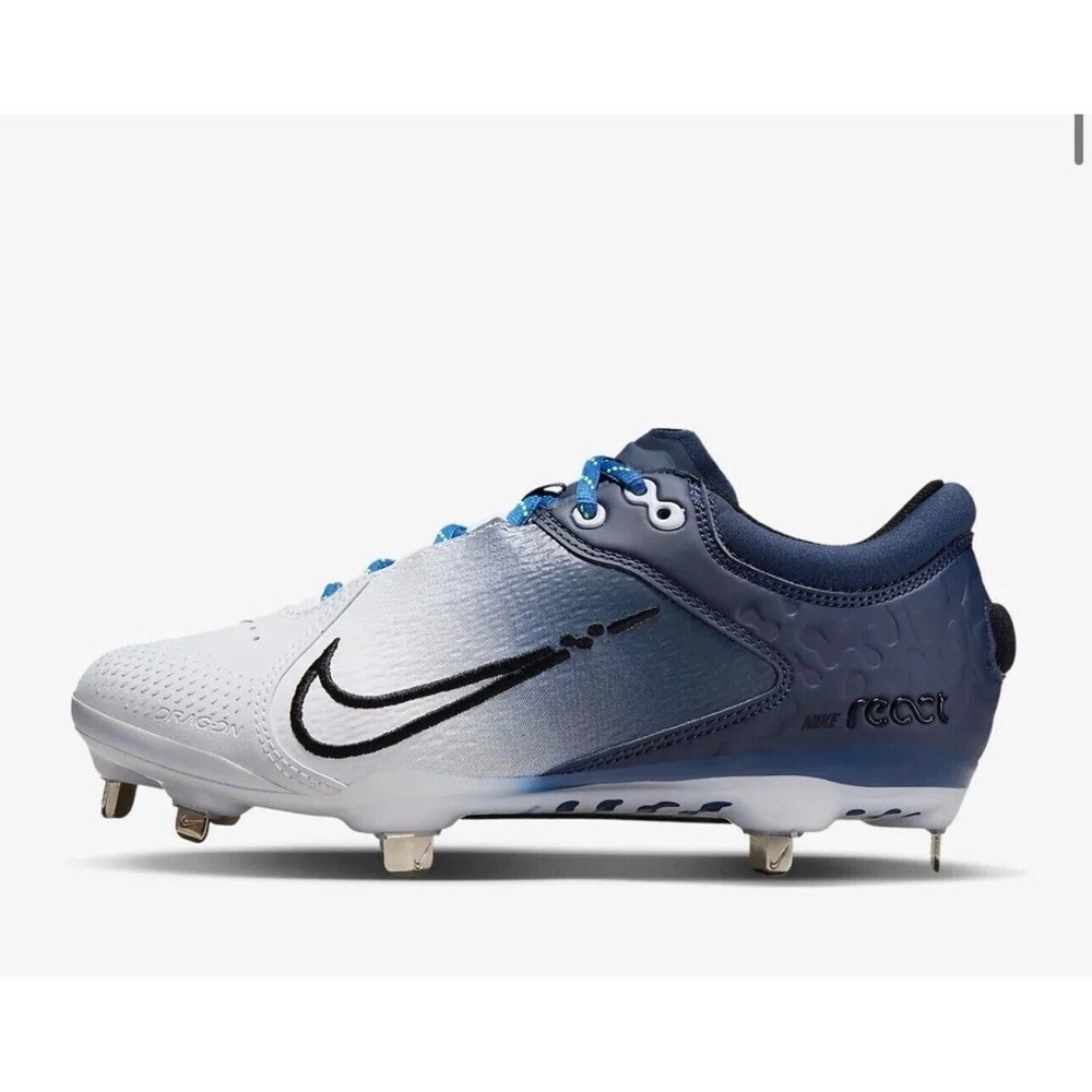 WOMENS SIZE 9.5 Nike Hyperdiamond 4 Elite Softball Metal Cleats CZ5917-400 Blue